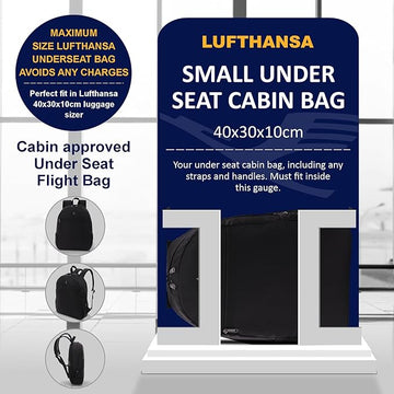 Aerolite 40x30x10 Lufthansa Maximum Size Backpack Recycled Eco-Friendly Shower-Resistant Cabin Luggage Travel Approved For British Airways, easyJet Swiss and Austrian Airlines with 10 Year Warranty - Aerolite UK